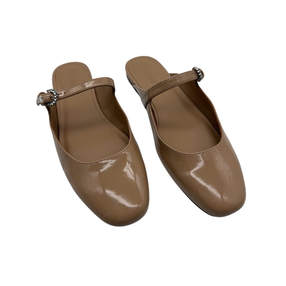J. Crew Factory Patent Vegan Leather Mary Jane Slip On Mules Size 9